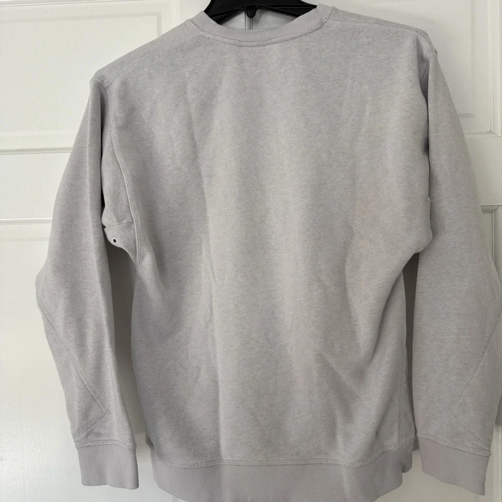 Nike WM‎ Small Lt Grey Sweatshirt W/purple Nike Logo, MoveToZero Collection Cozy